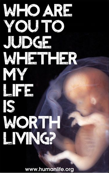 Who Are You To Judge Whether My Life is Worth Living (poster)